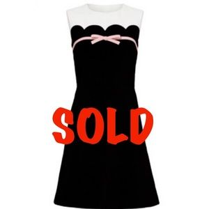 Kate Spade New York Black Scalloped Dress New